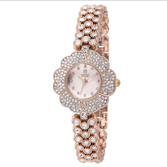 Montres Prestige X Invicta women\'s watch in rose gold tone with a flower-shaped,